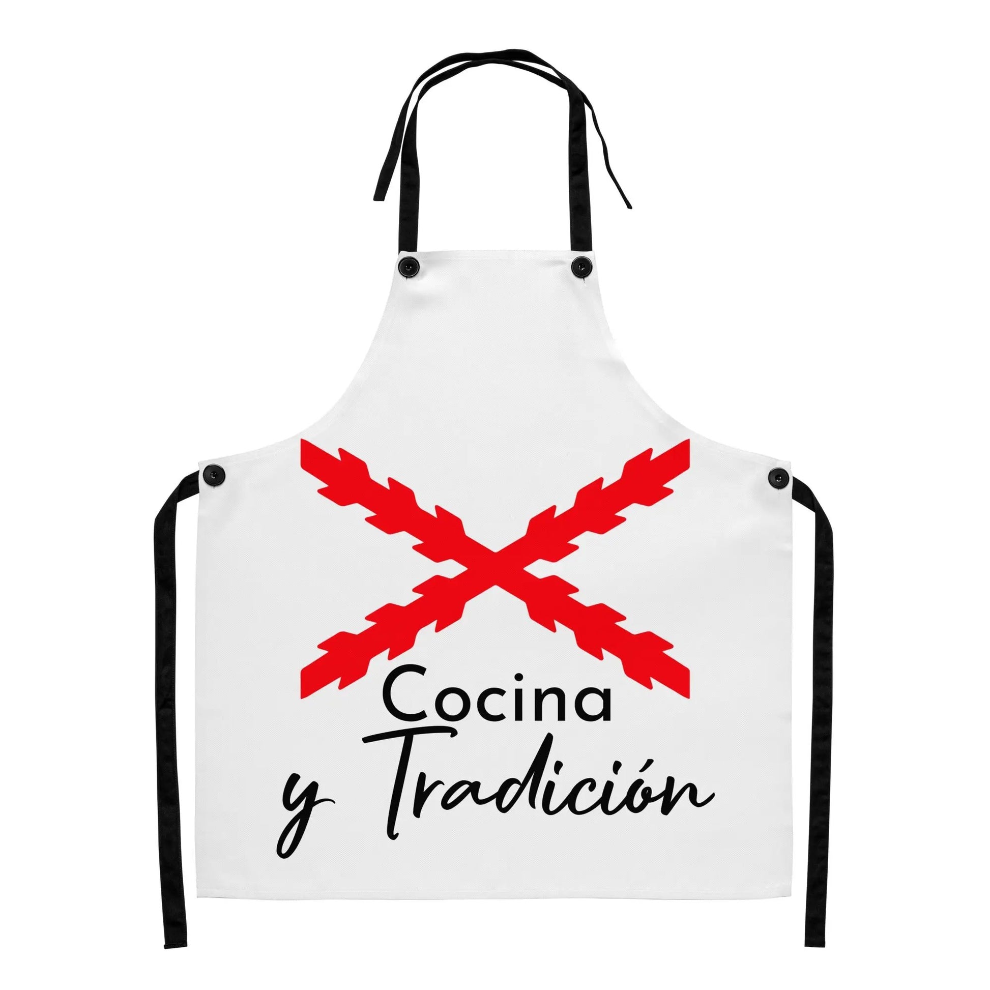 Comprar Delantal Cruz de Borgoña "Cocina y Tradición" La Flamenca de Borgoña Bandera España