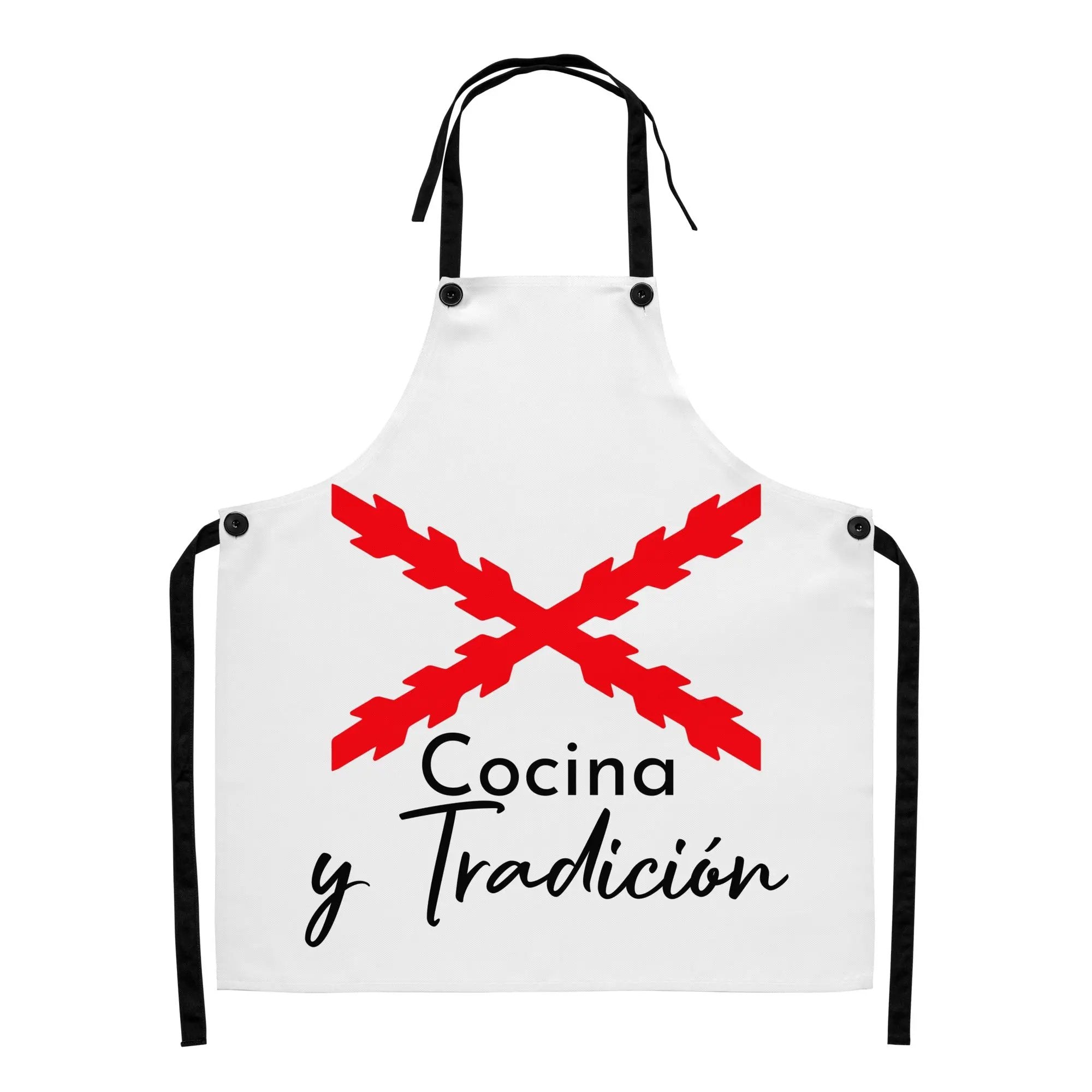 Comprar Delantal Cruz de Borgoña "Cocina y Tradición" La Flamenca de Borgoña Bandera España