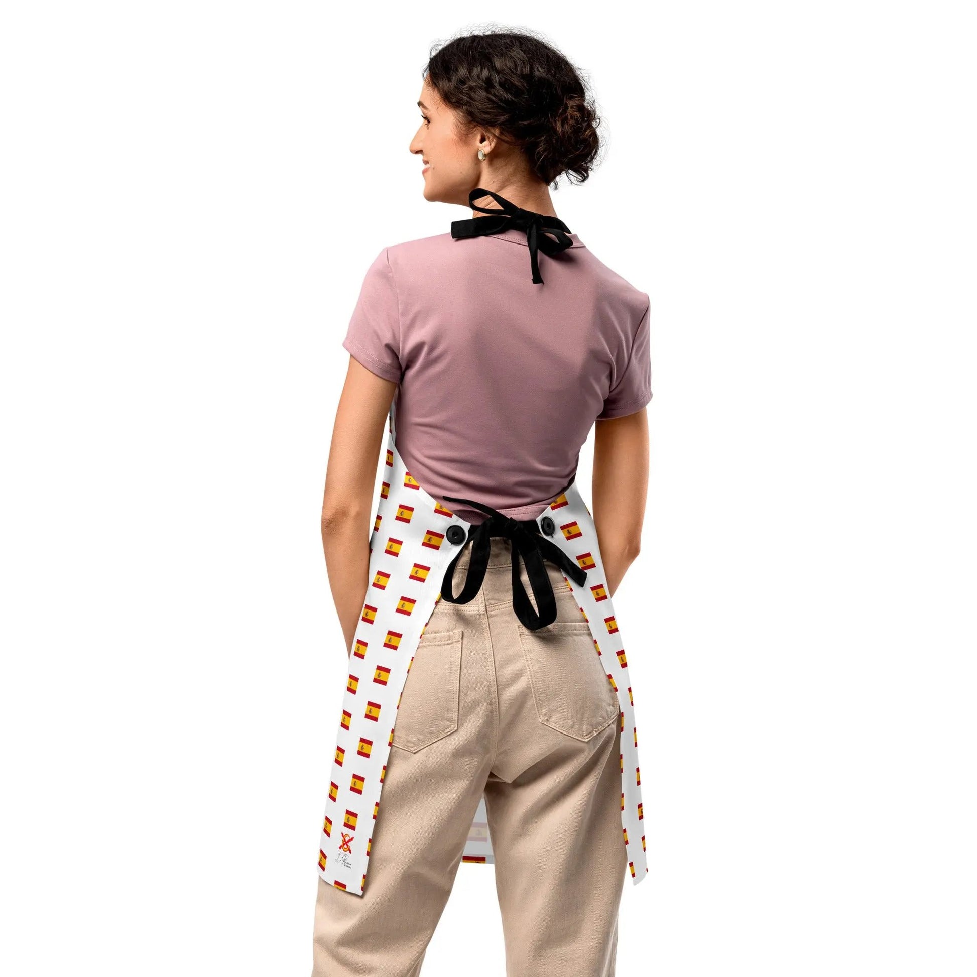 Comprar Delantal de cocina Banderas de España pequeñas La Flamenca de Borgoña Bandera España