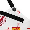 Comprar Delantal de cocina "Cocina y Tradición" iconos La Flamenca de Borgoña Bandera España