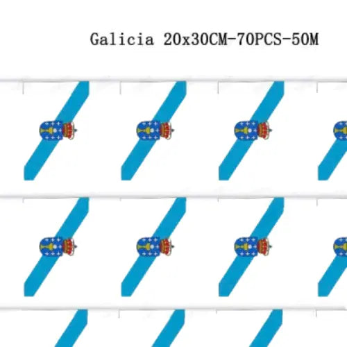 Comprar Guirnalda de Banderas de Galicia 50 m (70 Unidades de 20x30 cm) La Flamenca de Borgoña Bandera España