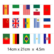Comprar Guirnalda de Banderas de Países del Mundo 14x21 cm (15 Piezas - 4,5 m) La Flamenca de Borgoña Bandera España