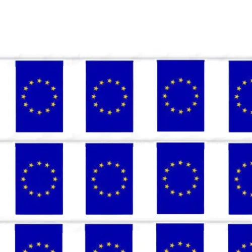 Comprar Guirnalda de Banderas de la Unión Europea 50 m (70 Unidades de 20x30 cm) La Flamenca de Borgoña Bandera España
