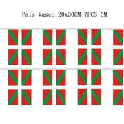 Comprar Guirnalda de Banderas del País Vasco / Ikurriña 5 m (7 Unidades de 20x30 cm) La Flamenca de Borgoña Bandera España