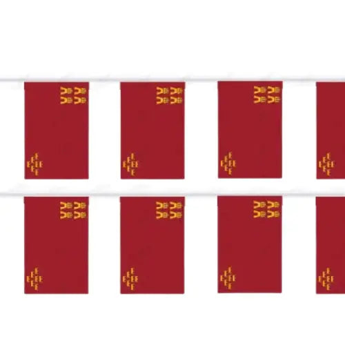 Comprar Guirnalda de Banderines Región de Murcia (5 Metros - 7 Piezas 20 x 30 cm) La Flamenca de Borgoña Bandera España
