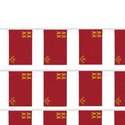Comprar Guirnalda de Banderines Región de Murcia (50 Metros - 70 Piezas 20 x 30 cm) La Flamenca de Borgoña Bandera España