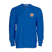 Jersey Bandera España hombre cuello pico azul Parche - LaFlamencadeBorgoña