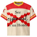 Comprar Jersey de fútbol boxy «Ser español es un Honor» La Flamenca de Borgoña Bandera España