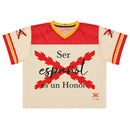 Comprar Jersey de fútbol boxy «Ser español es un Honor» La Flamenca de Borgoña Bandera España