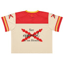 Comprar Jersey de fútbol boxy «Ser español es un Honor» La Flamenca de Borgoña Bandera España