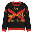 Comprar Jersey de punto con cuello redondo "Ser español es un honor" La Flamenca de Borgoña Bandera España