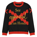 Comprar Jersey de punto con cuello redondo "Ser español es un honor" La Flamenca de Borgoña Bandera España