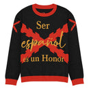 Comprar Jersey de punto con cuello redondo "Ser español es un honor" La Flamenca de Borgoña Bandera España