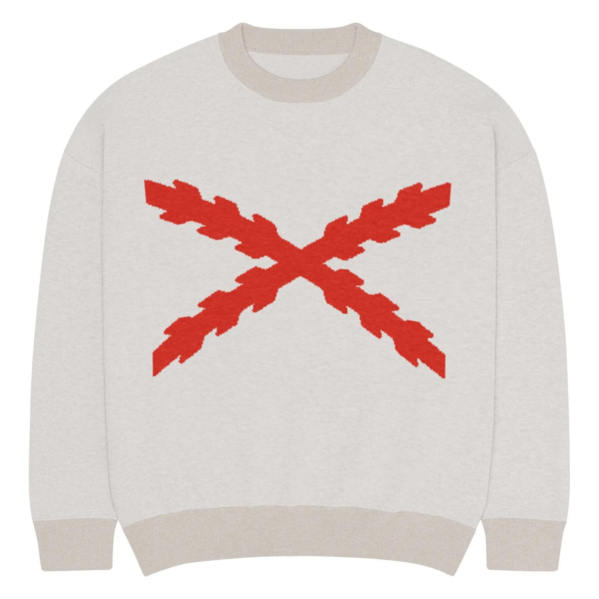 Comprar Jersey holgado de punto con cuello redondo Cruz de Borgoña La Flamenca de Borgoña Bandera España