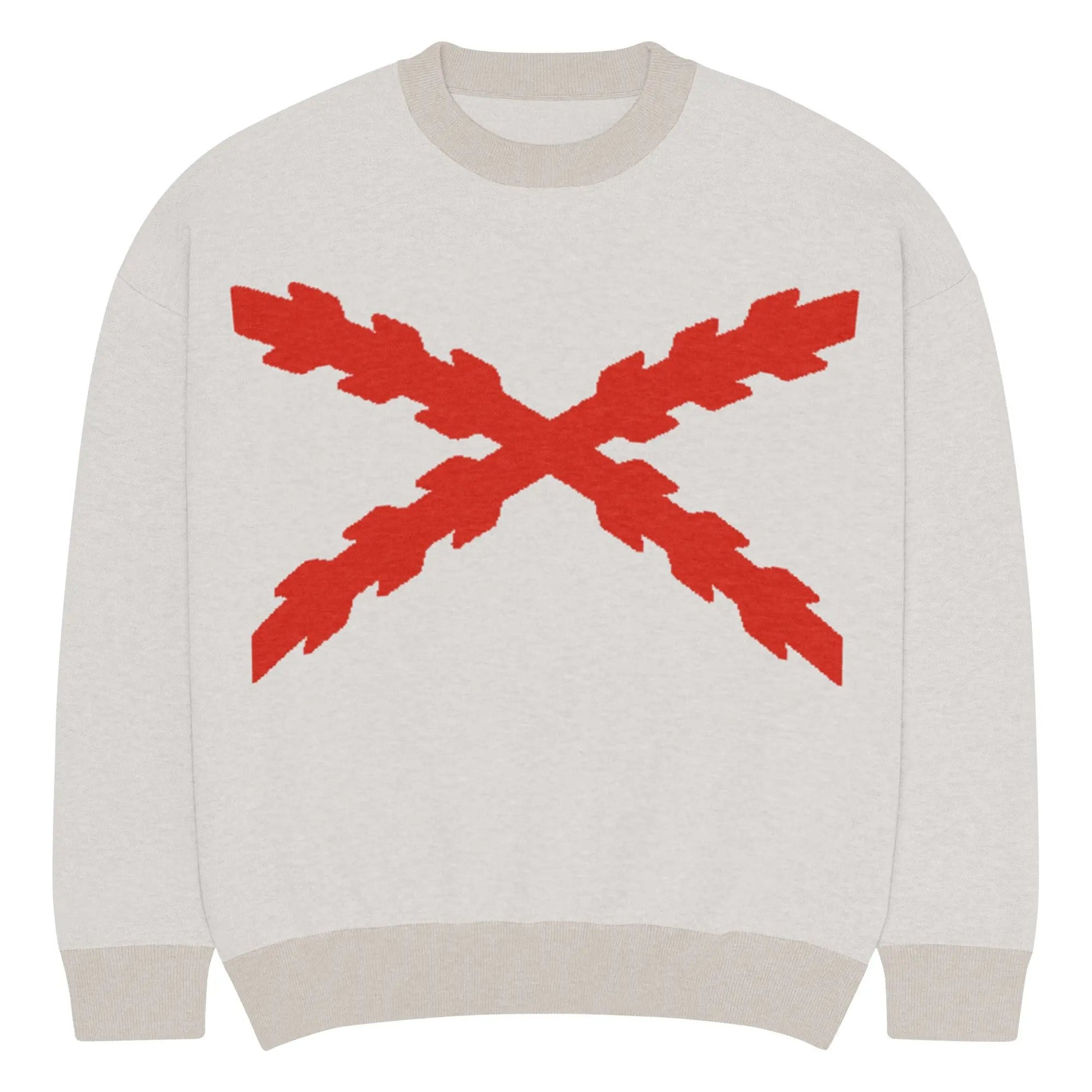 Comprar Jersey holgado de punto con cuello redondo Cruz de Borgoña La Flamenca de Borgoña Bandera España