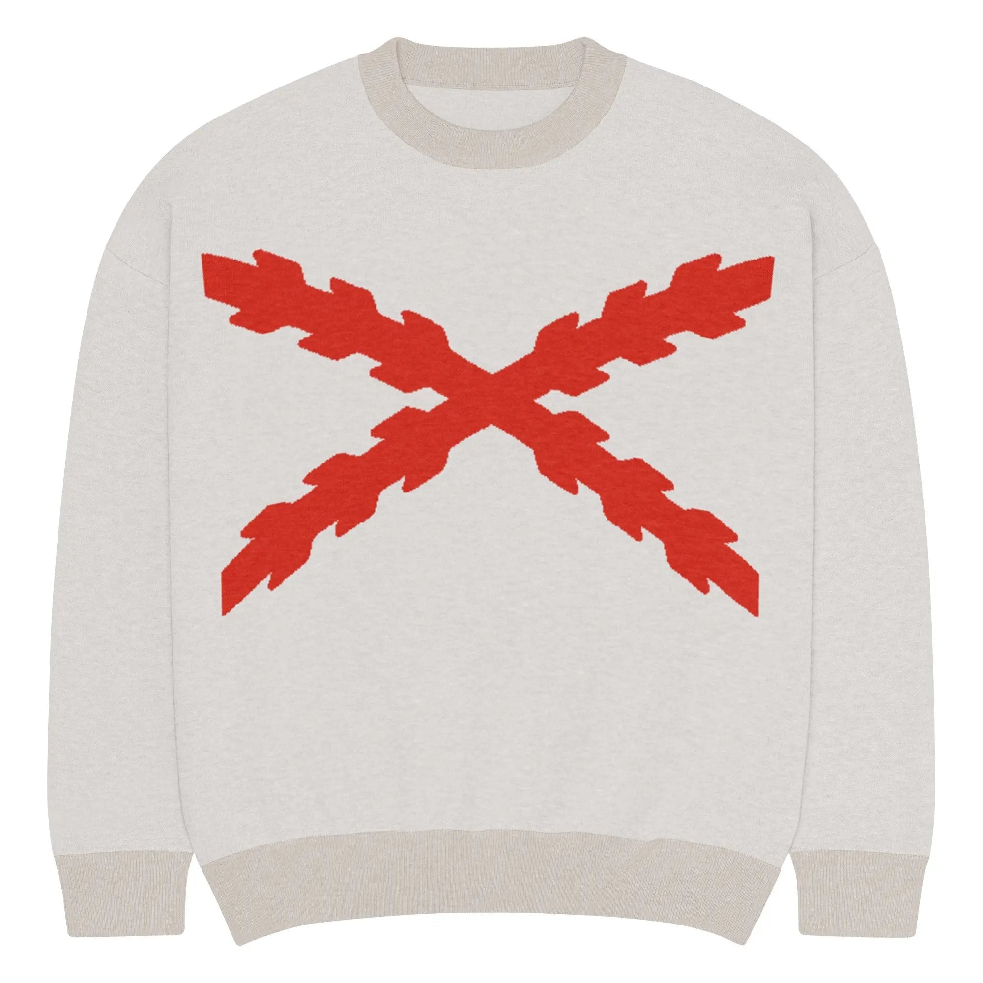 Comprar Jersey holgado de punto con cuello redondo Cruz de Borgoña La Flamenca de Borgoña Bandera España