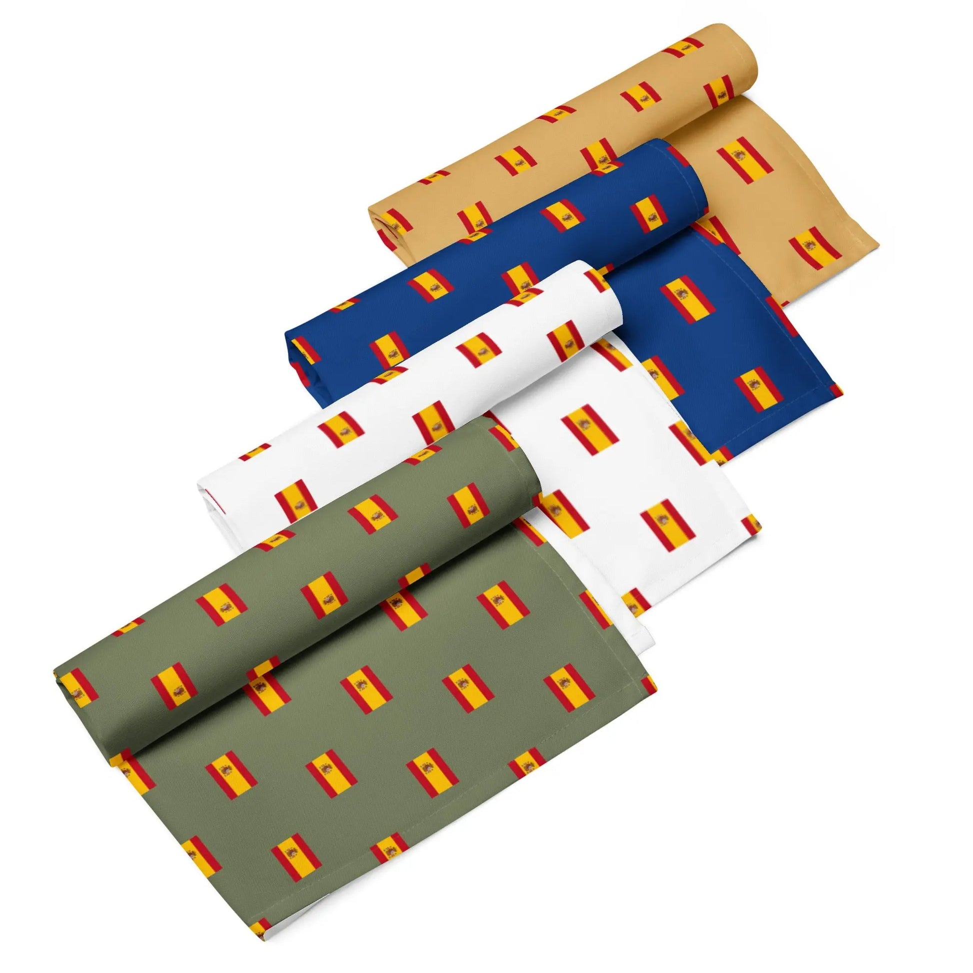 Comprar Juego de 4 servilletas de tela Bandera de España 4 colores La Flamenca de Borgoña Bandera España