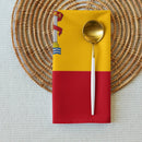 Comprar Juego de 4 servilletas de tela Bandera de España La Flamenca de Borgoña Bandera España