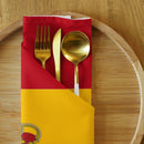 Comprar Juego de 4 servilletas de tela Bandera de España La Flamenca de Borgoña Bandera España