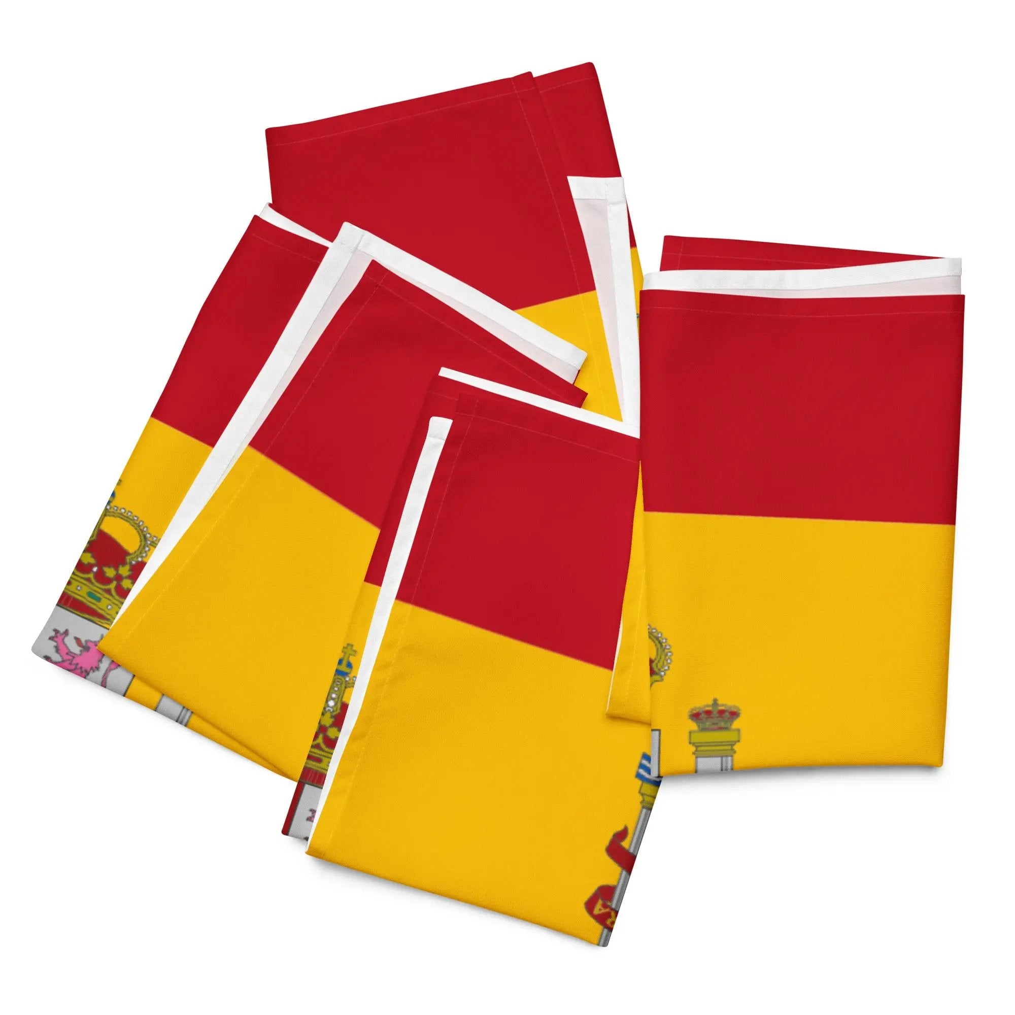 Comprar Juego de 4 servilletas de tela Bandera de España La Flamenca de Borgoña Bandera España