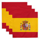 Comprar Juego de 4 servilletas de tela Bandera de España La Flamenca de Borgoña Bandera España