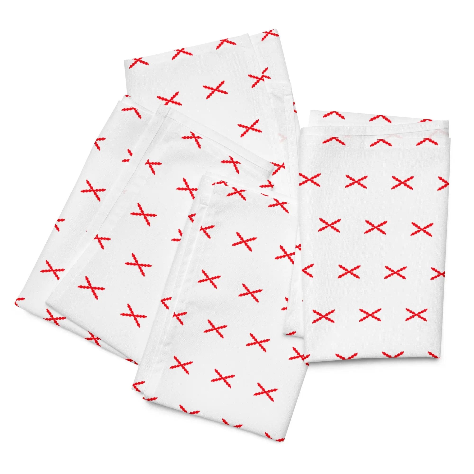 Comprar Juego de 4 servilletas de tela Cruz de Borgoña mosaico La Flamenca de Borgoña Bandera España