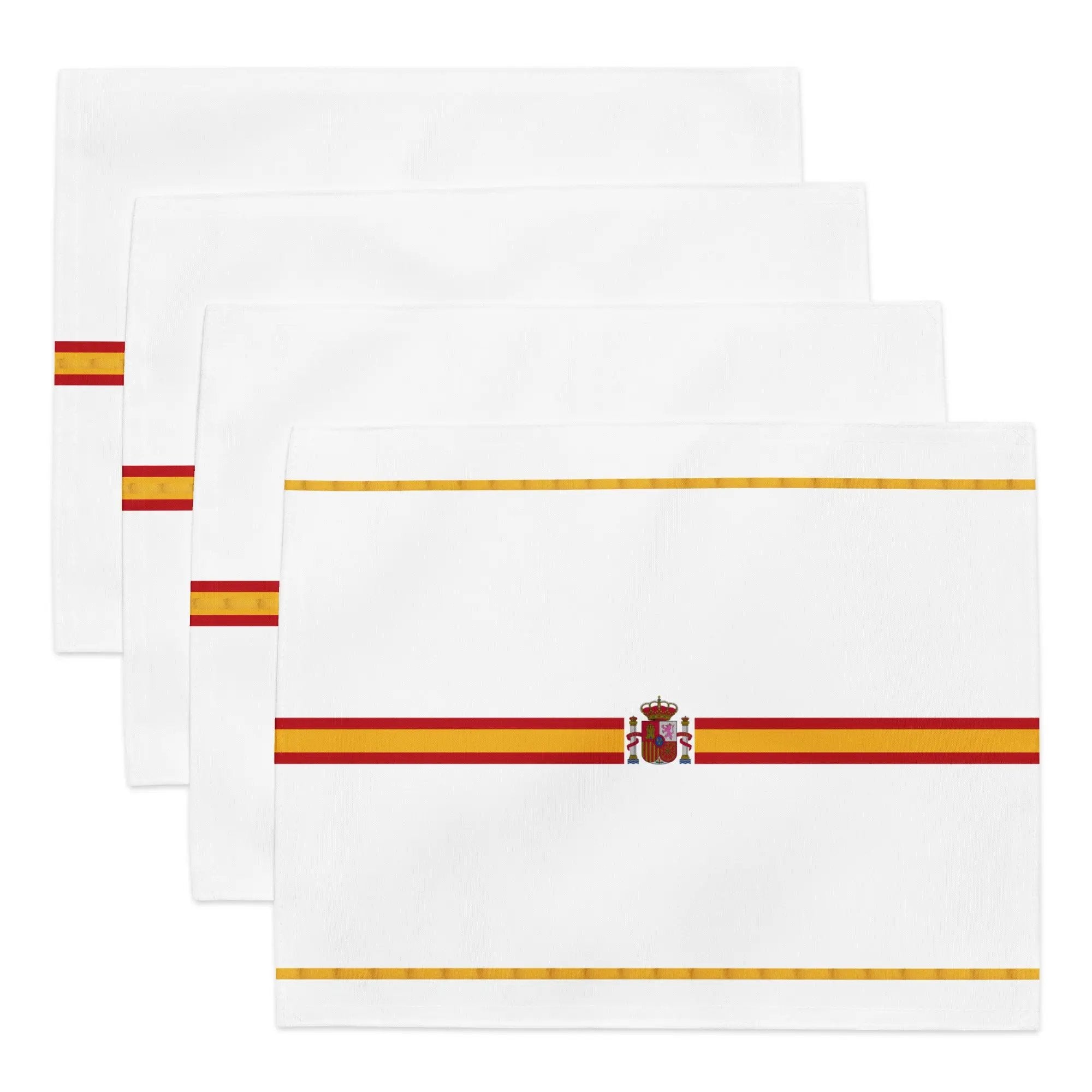 Comprar Juego de manteles individuales Bandera de España detalle dorado La Flamenca de Borgoña Bandera España