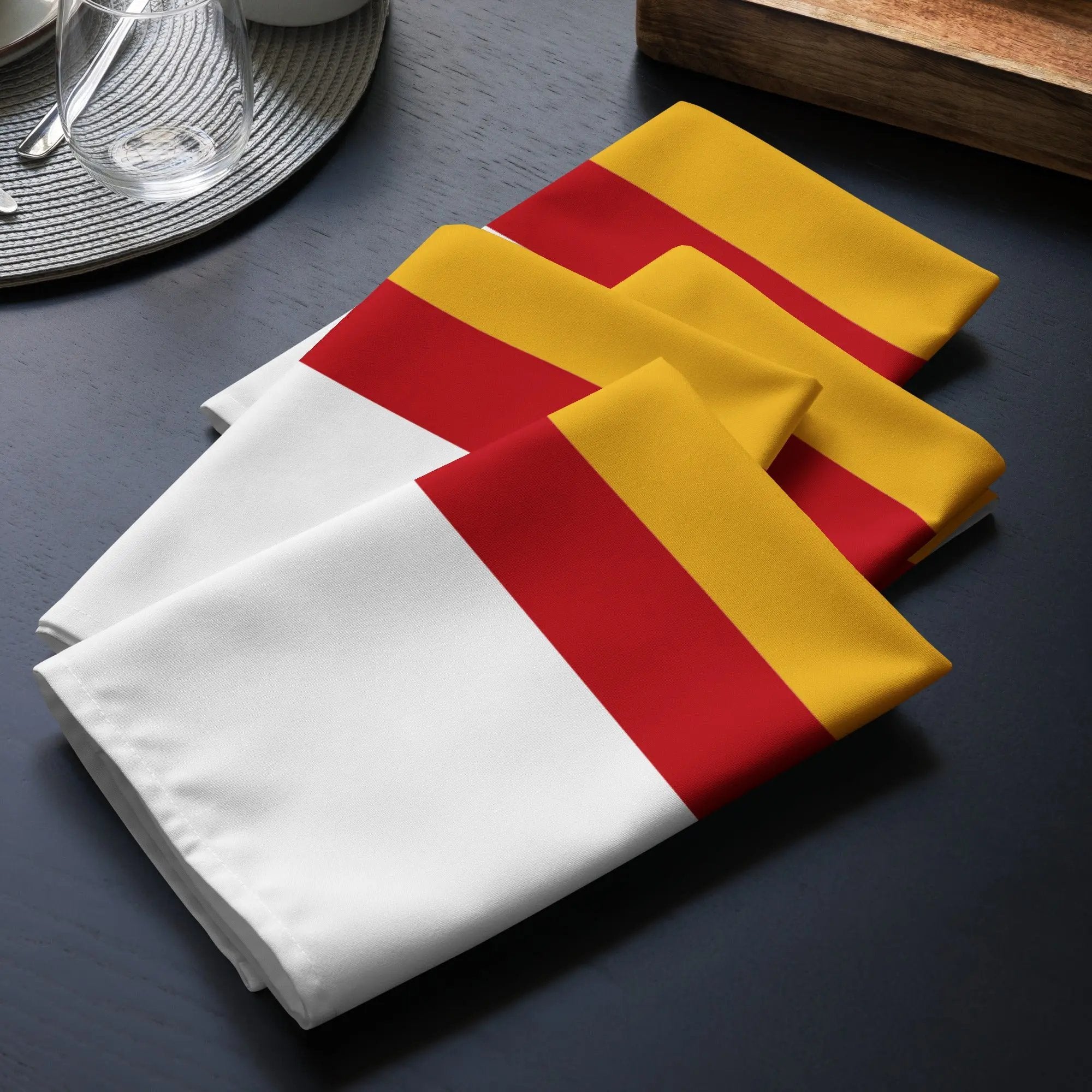 Comprar Juego de servilletas de tela Bandera España La Flamenca de Borgoña Bandera España