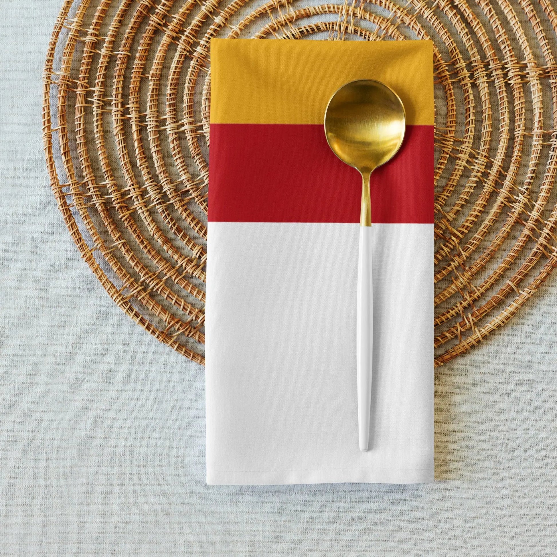 Comprar Juego de servilletas de tela Bandera España La Flamenca de Borgoña Bandera España