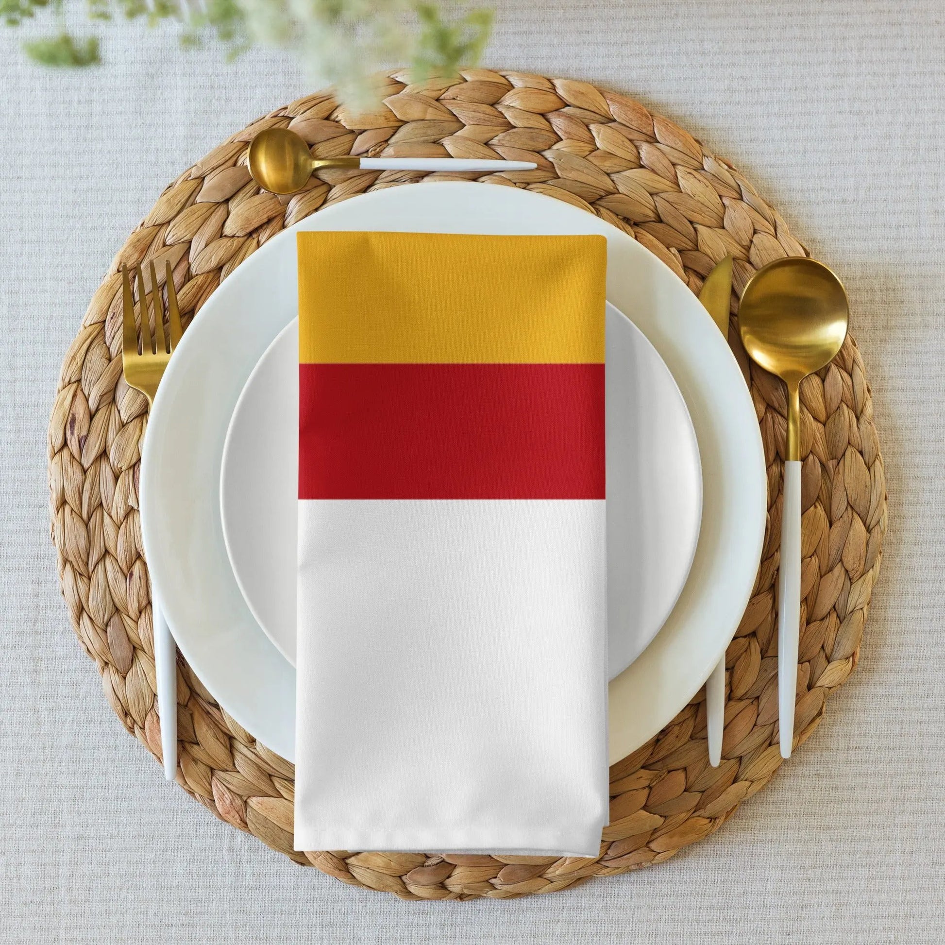 Comprar Juego de servilletas de tela Bandera España La Flamenca de Borgoña Bandera España