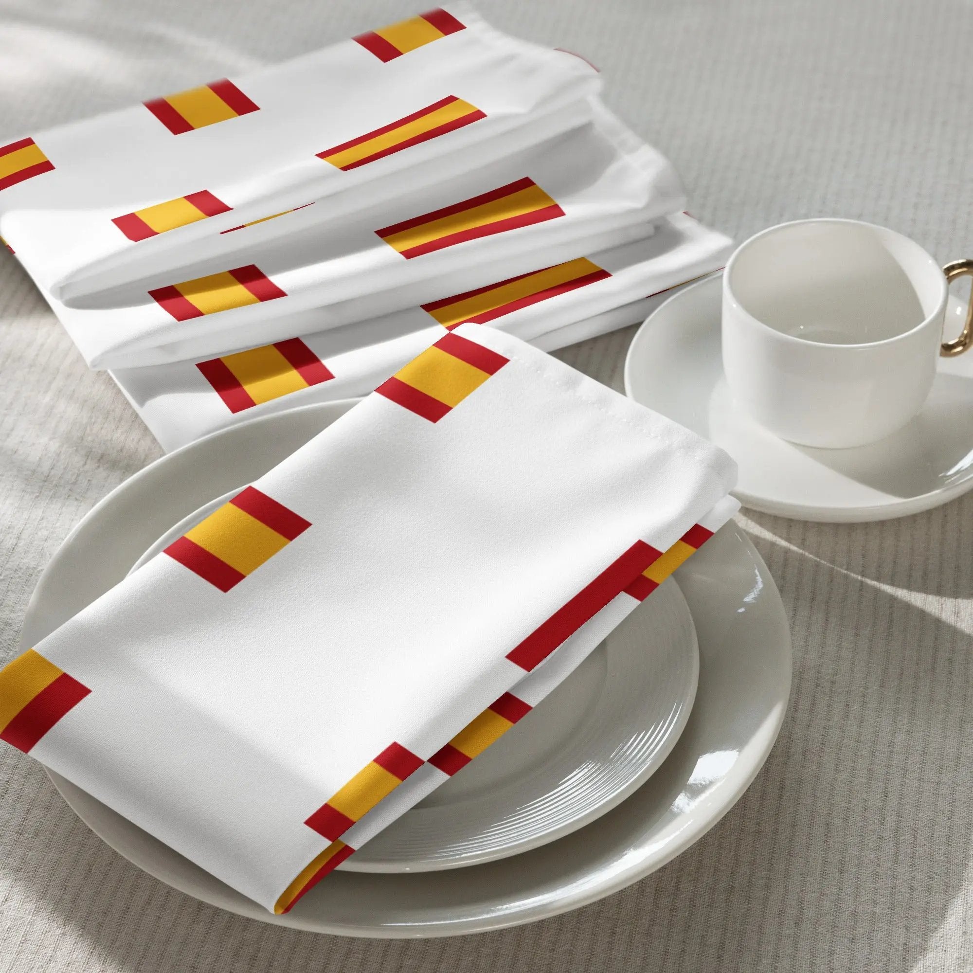 Comprar Juego de servilletas de tela Bandera España La Flamenca de Borgoña Bandera España
