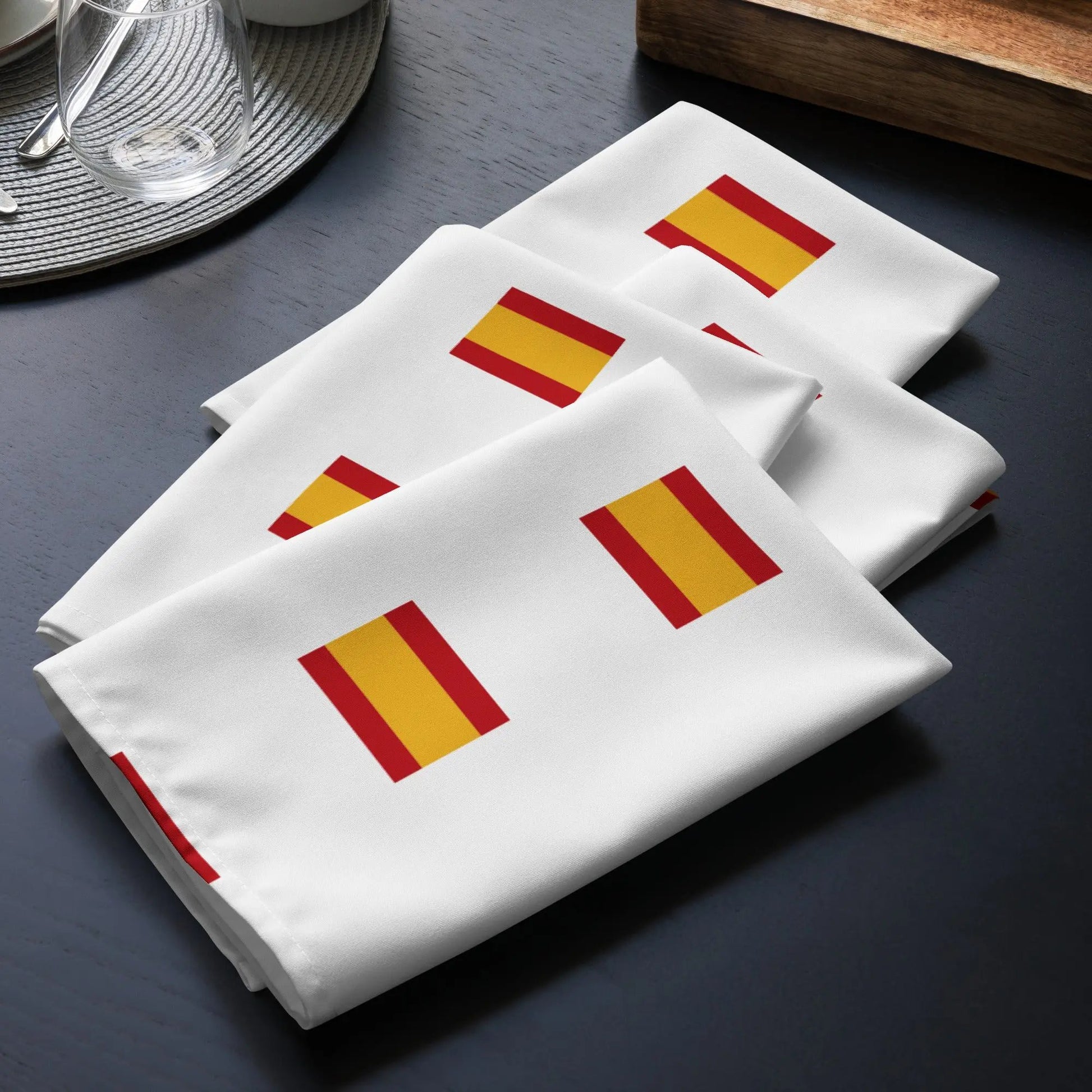 Comprar Juego de servilletas de tela Bandera España La Flamenca de Borgoña Bandera España