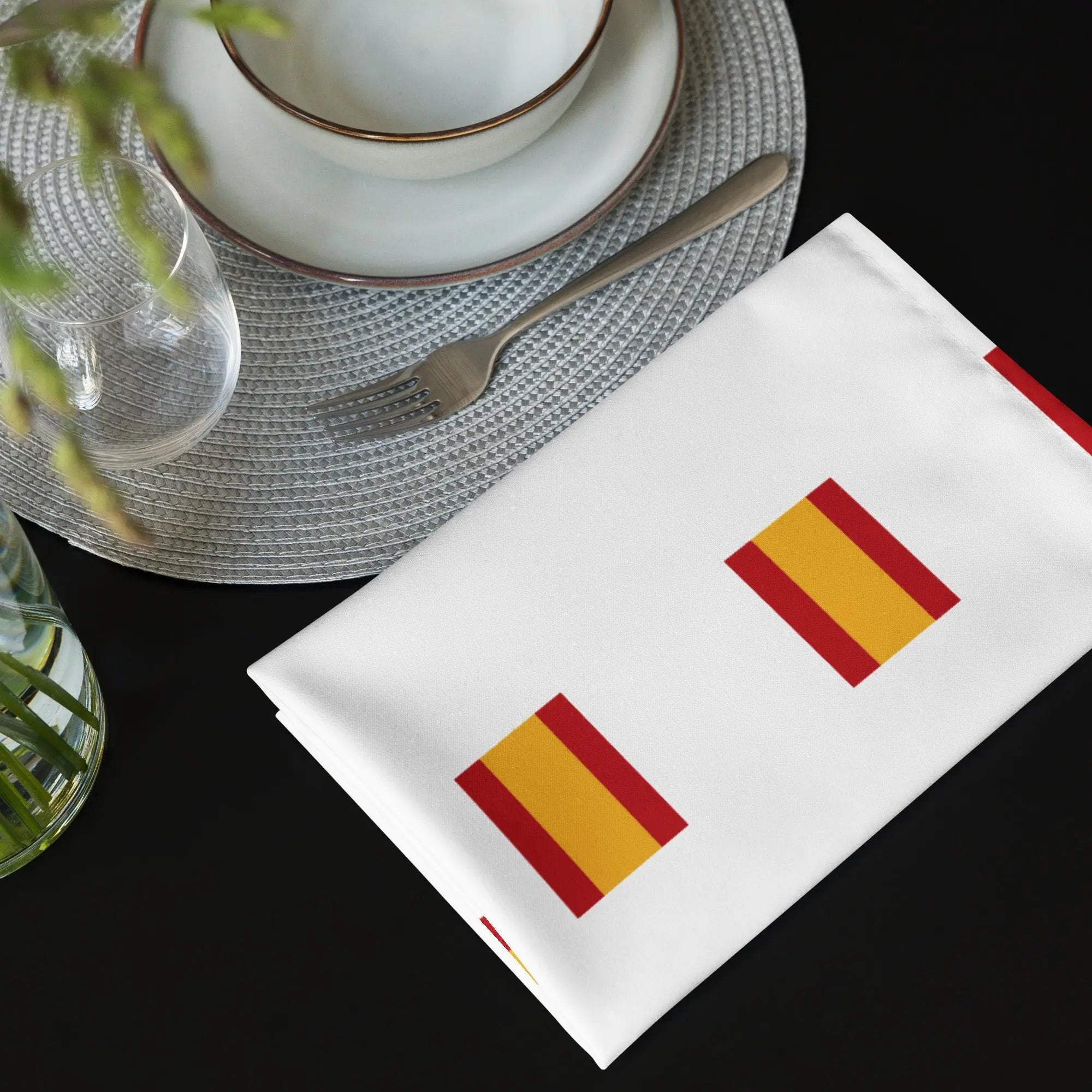 Comprar Juego de servilletas de tela Bandera España La Flamenca de Borgoña Bandera España