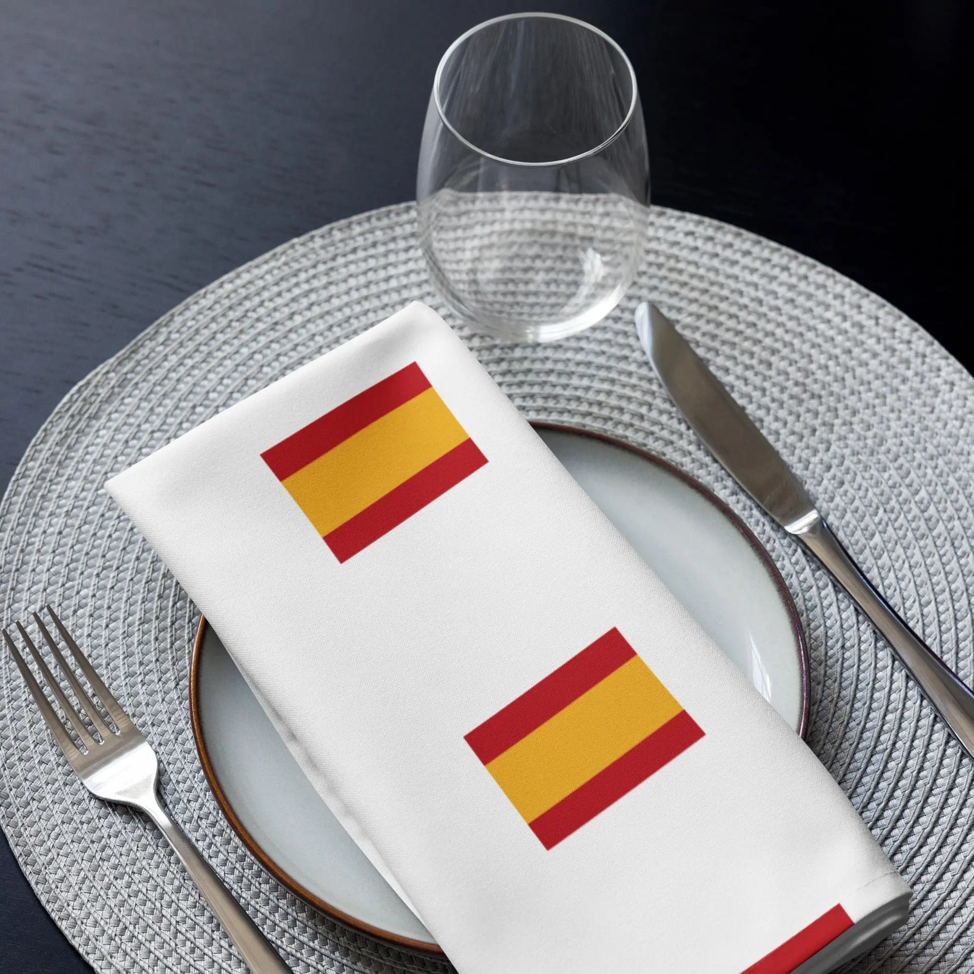 Comprar Juego de servilletas de tela Bandera España La Flamenca de Borgoña Bandera España