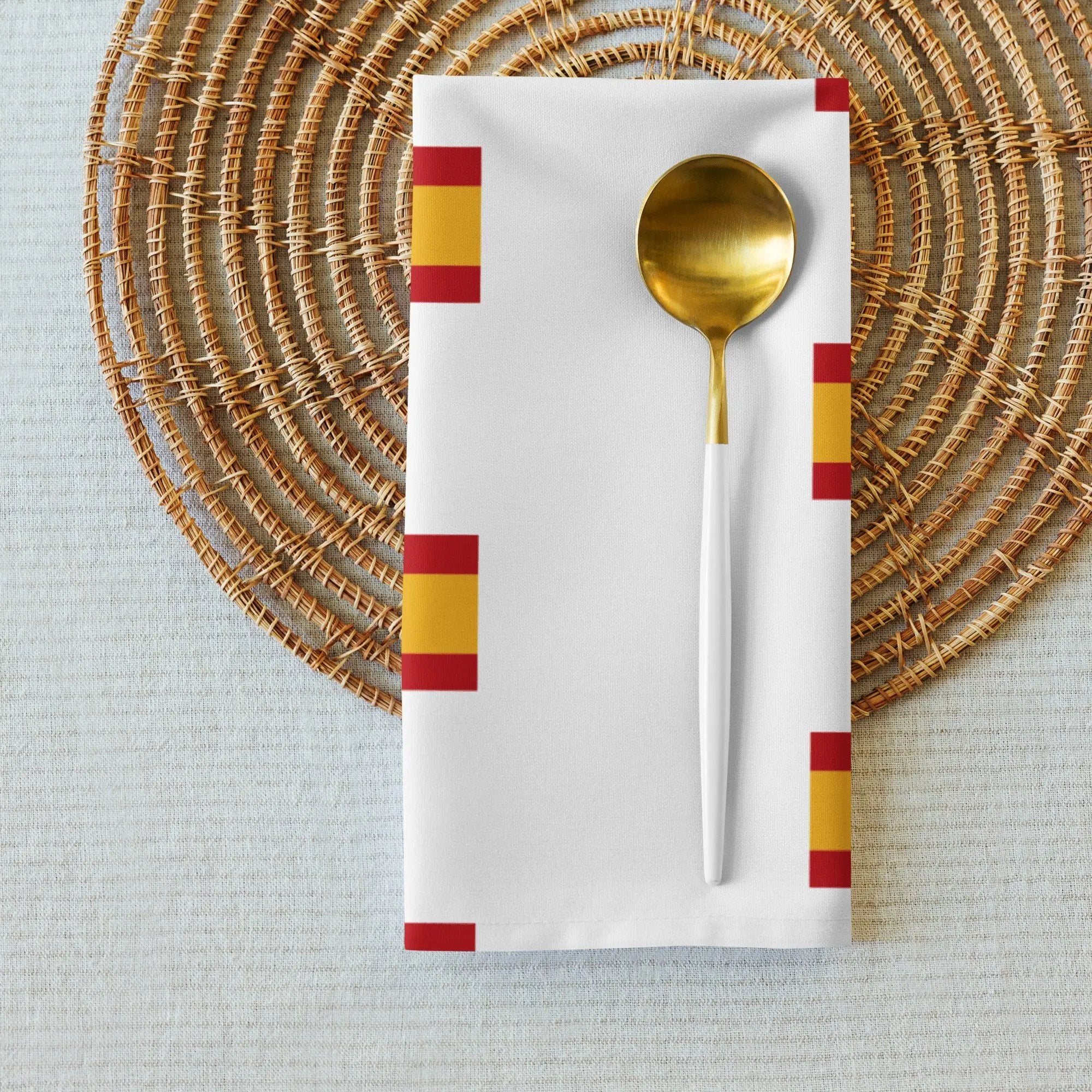 Comprar Juego de servilletas de tela Bandera España La Flamenca de Borgoña Bandera España