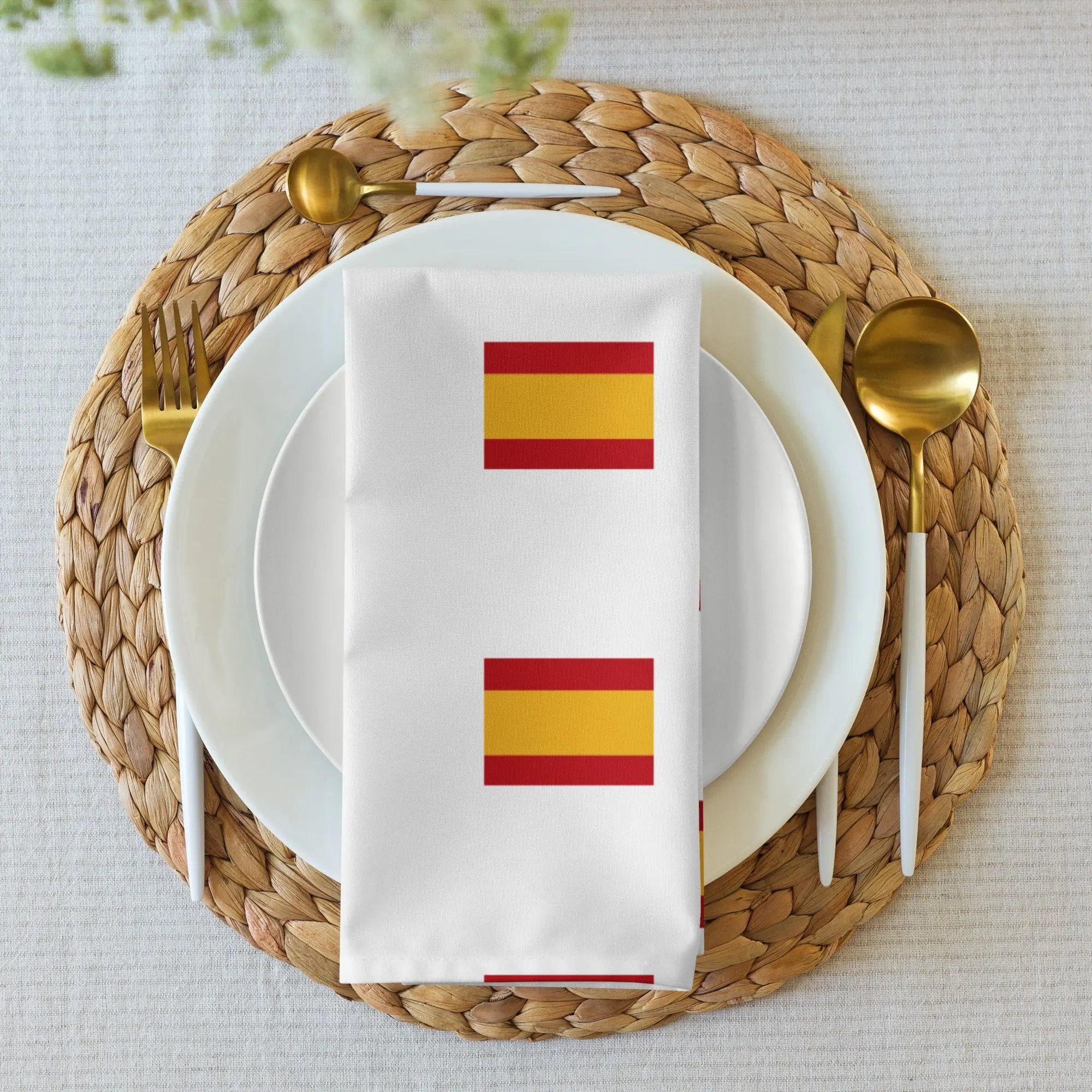 Comprar Juego de servilletas de tela Bandera España La Flamenca de Borgoña Bandera España