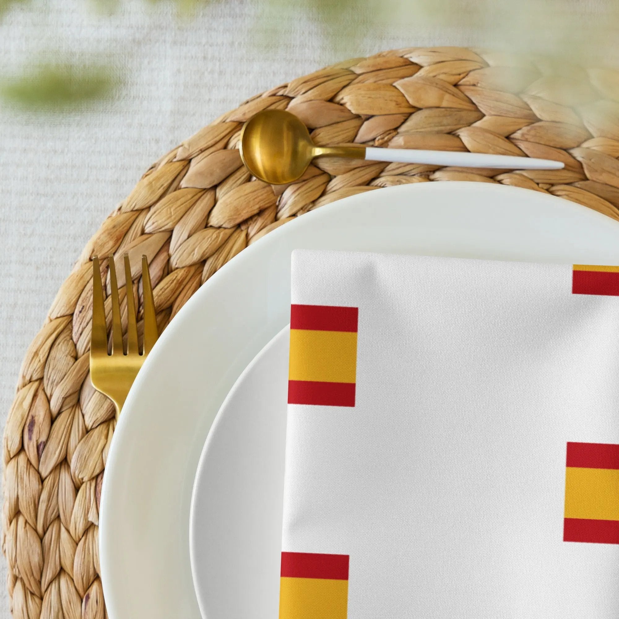 Comprar Juego de servilletas de tela Bandera España La Flamenca de Borgoña Bandera España