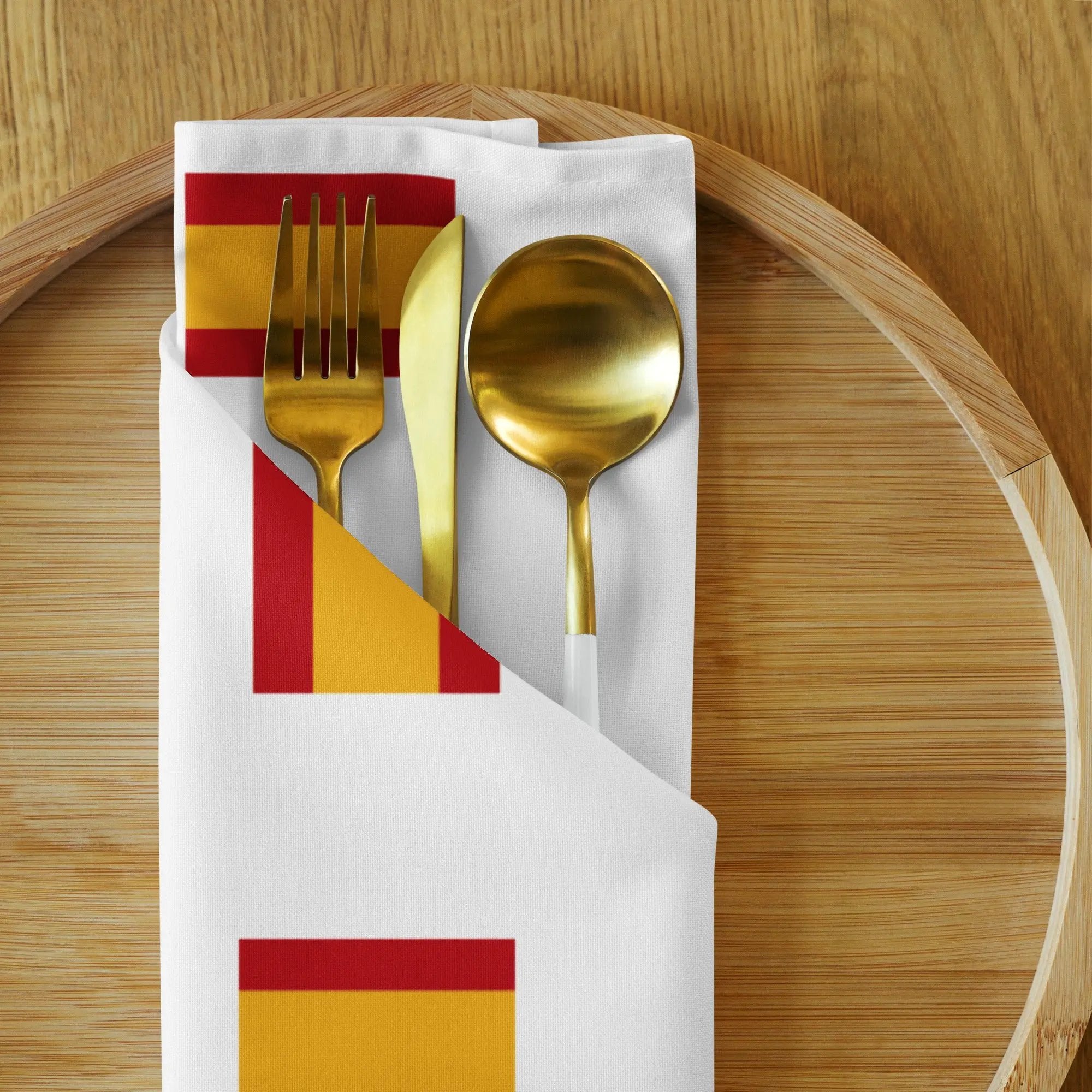 Comprar Juego de servilletas de tela Bandera España La Flamenca de Borgoña Bandera España