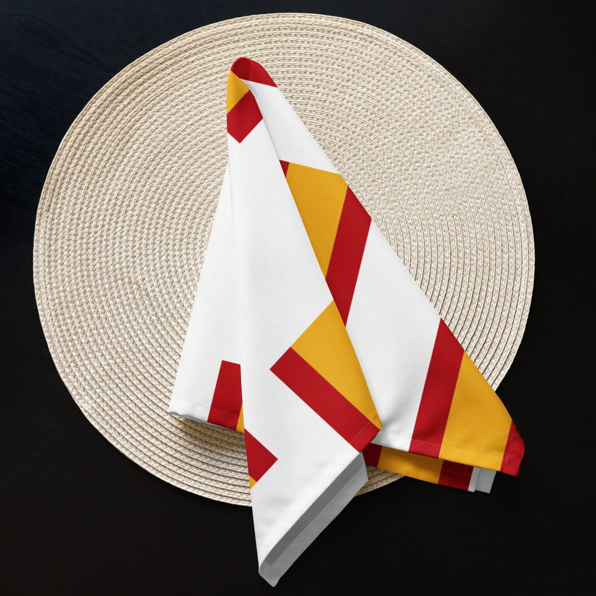 Comprar Juego de servilletas de tela Bandera España tetris La Flamenca de Borgoña Bandera España