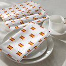 Comprar Juego de servilletas de tela Bandera de España blanca mosaico La Flamenca de Borgoña Bandera España