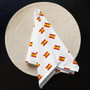 Comprar Juego de servilletas de tela Bandera de España blanca mosaico La Flamenca de Borgoña Bandera España