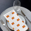Comprar Juego de servilletas de tela Bandera de España blanca mosaico La Flamenca de Borgoña Bandera España