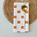 Comprar Juego de servilletas de tela Bandera de España blanca mosaico La Flamenca de Borgoña Bandera España