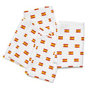 Comprar Juego de servilletas de tela Bandera de España blanca mosaico La Flamenca de Borgoña Bandera España