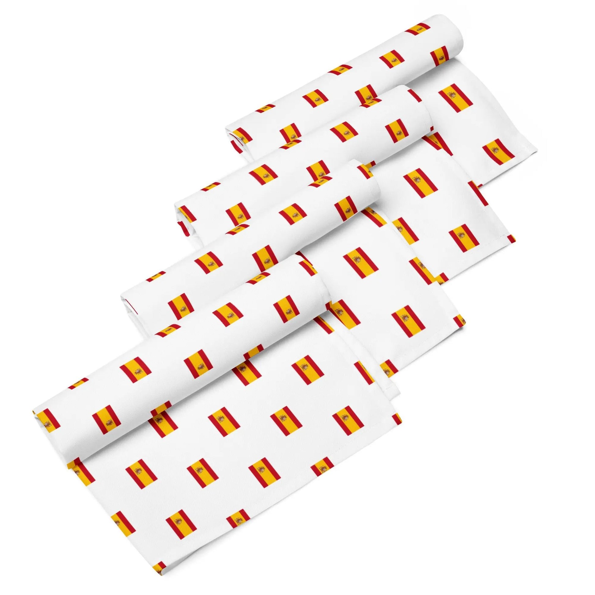 Comprar Juego de servilletas de tela Bandera de España blanca mosaico La Flamenca de Borgoña Bandera España