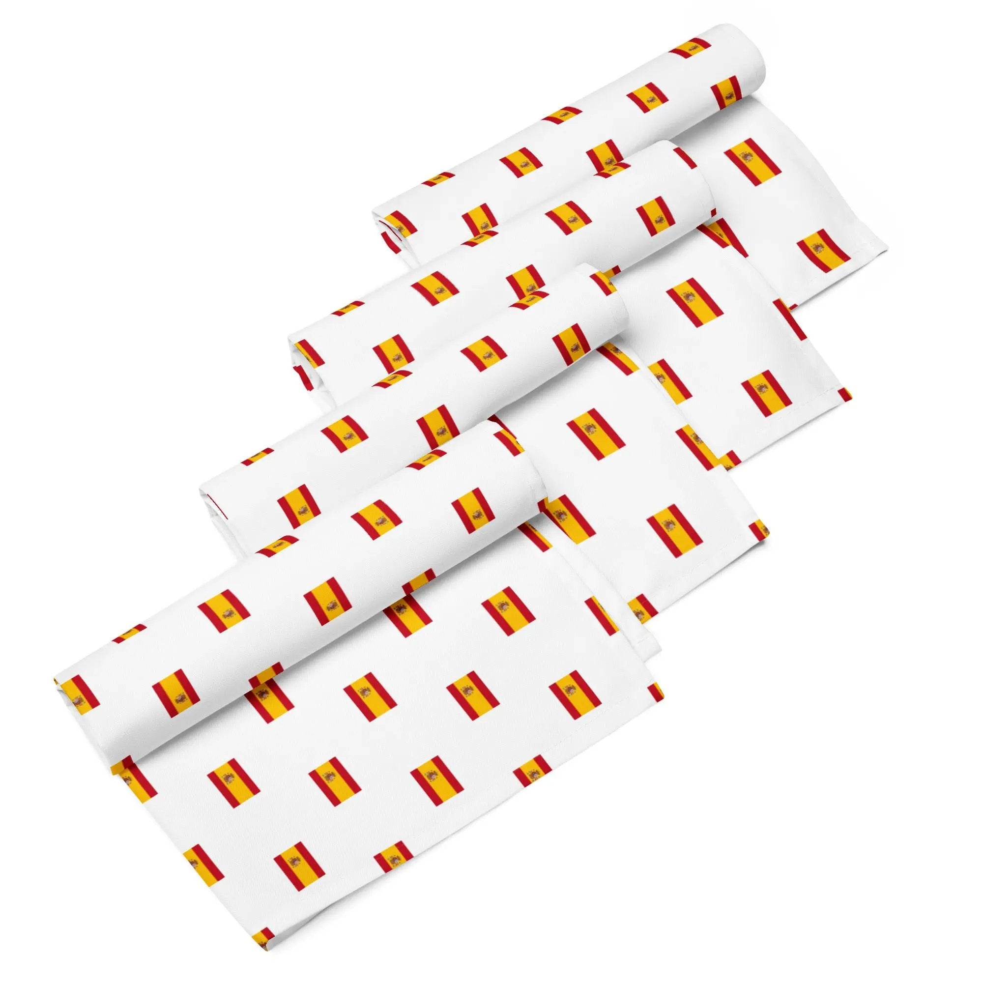 Comprar Juego de servilletas de tela Bandera de España blanca mosaico La Flamenca de Borgoña Bandera España
