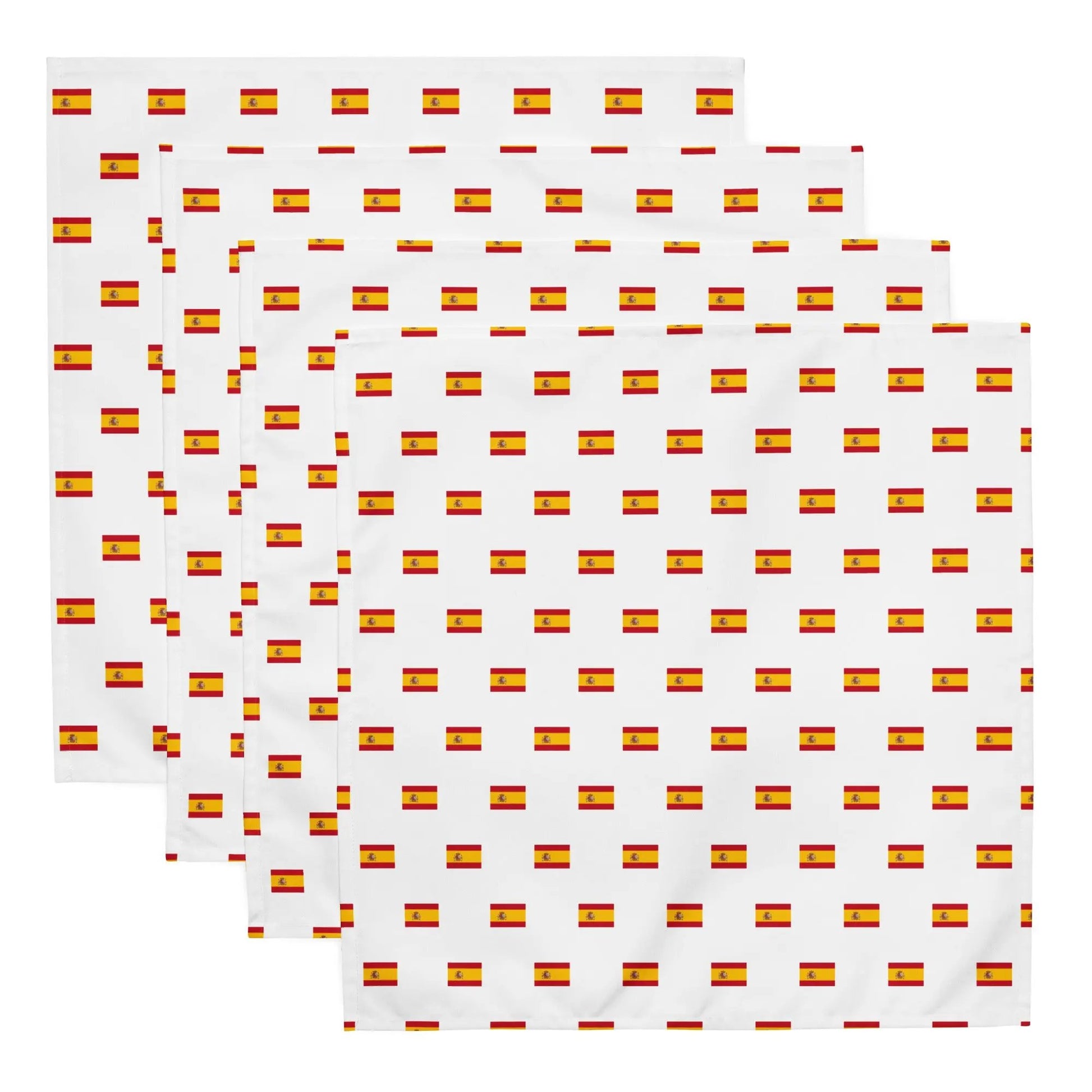 Comprar Juego de servilletas de tela Bandera de España blanca mosaico La Flamenca de Borgoña Bandera España
