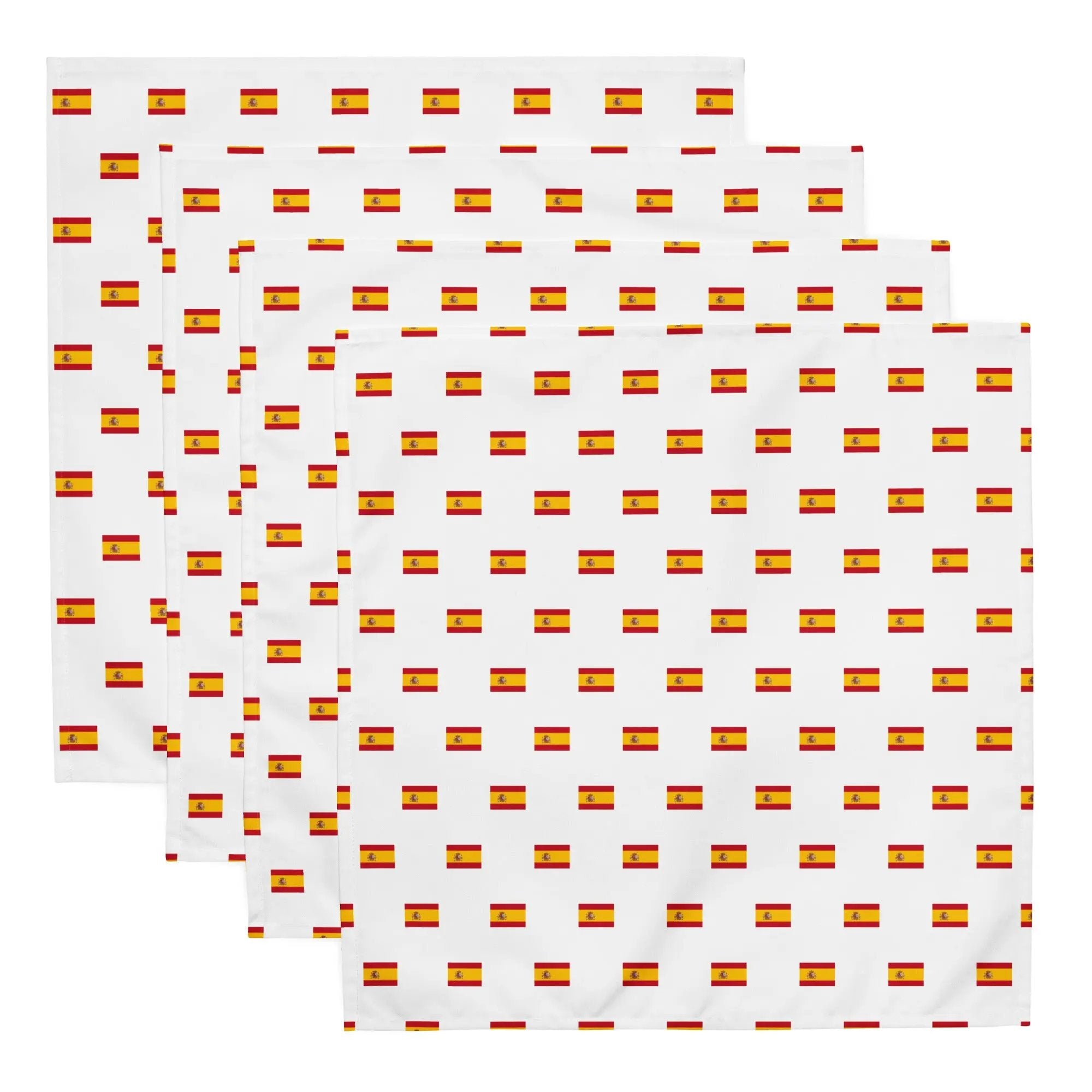 Comprar Juego de servilletas de tela Bandera de España blanca mosaico La Flamenca de Borgoña Bandera España