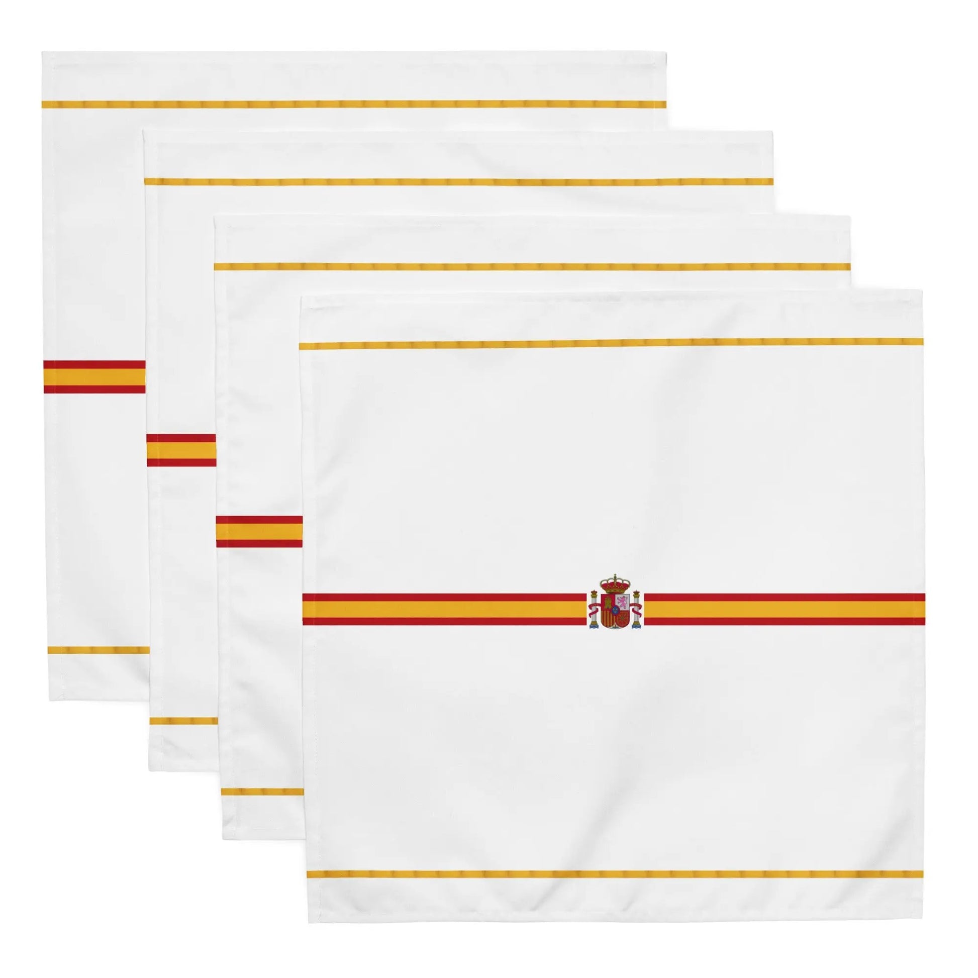 Comprar Juego de servilletas de tela Bandera de España detalle dorado La Flamenca de Borgoña Bandera España