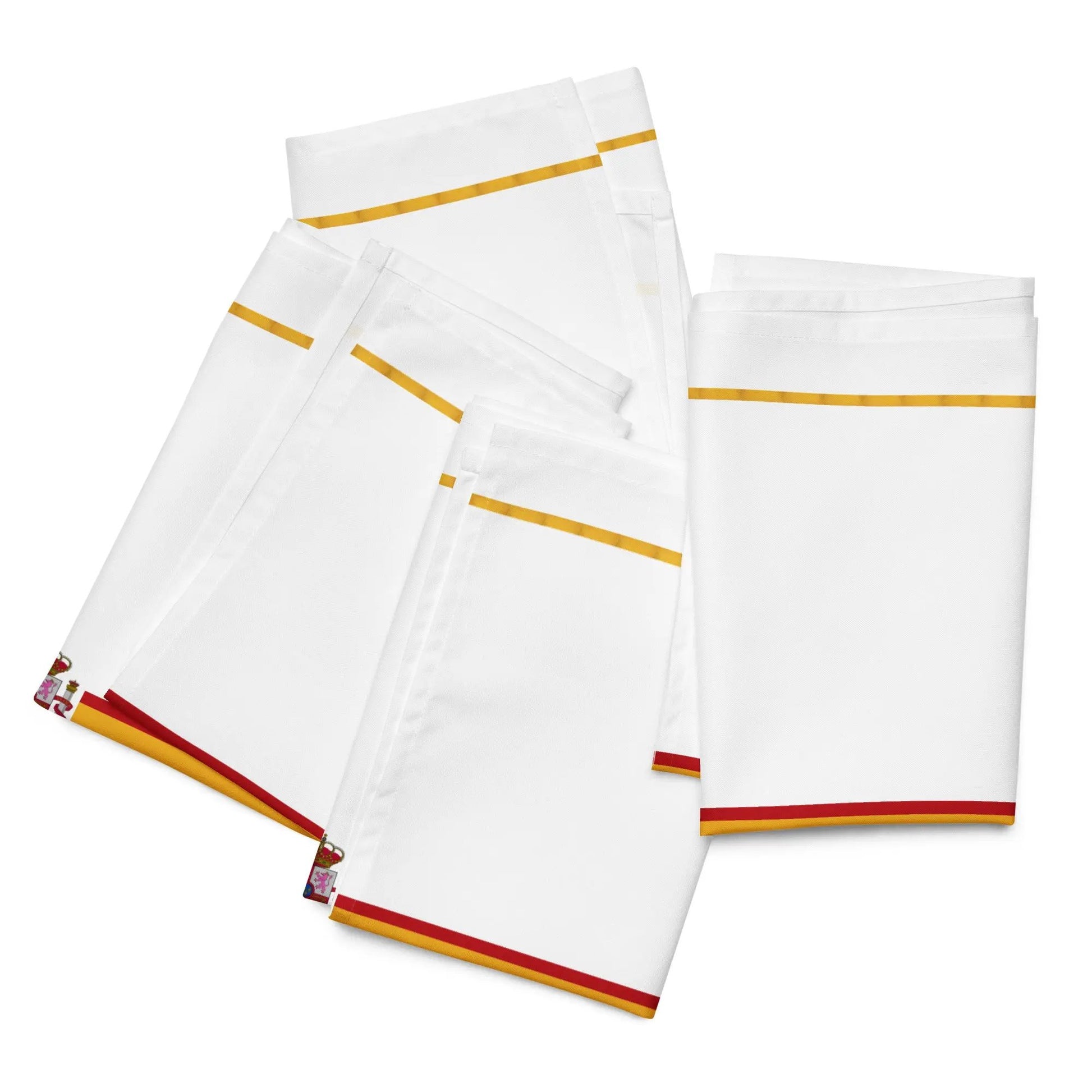 Comprar Juego de servilletas de tela Bandera de España detalle dorado La Flamenca de Borgoña Bandera España